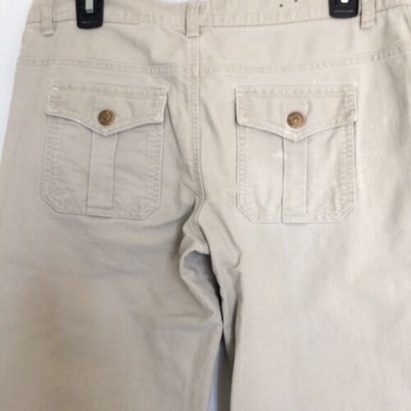 Vintage American Eagle Outfitters Pants Corduroy Flared Size 6 Beige Y2k - Picture 6 of 12
